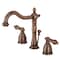 Kingston Brass KB197ALAC 8" Widespread Bathroom Faucet, Antique Copper KB197ALAC - alternate 1